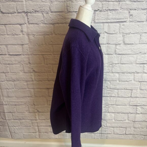 Appleseeds Women’s NWT Casual 100% Wool Lagenlook Button Down Size Large - Picture 4 of 8